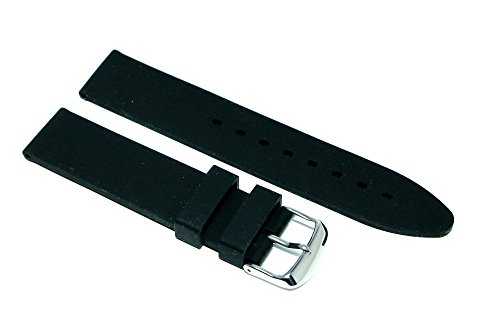 Cinturino silicone extra nero per orologio ansa