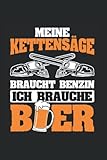 Meine Kettensäge Braucht Benzin Ich Brauche Bier: Holzfäller Notizbuch, Holzfäller Geschenke Für Waldarbeiter (Liniert, 120 Seiten, ca. DIN A5)