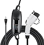 Lectron NEMA 5-15 Level 1 EV Charger - 110V 16 Amp with 21 ft Extension Cord - Compatible with J1772 EVs