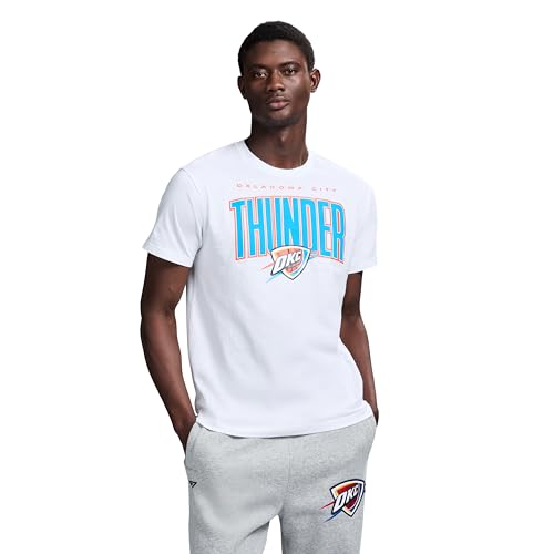 Game 7 x NBA Officially Licensed Mens Graphic Short Sleeve Lightweight Crew Neck Cotton T-Shirt Oklahoma Thunder L White