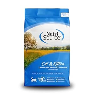 NutriSource Cat & Kitten Food, Chicken Meal, Salmon and Liver, 12LB