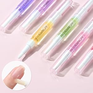 GAOY Cuticle Oil Pen Set, 6Pcs Manicure & Pedicure Accessories with Vitamin E for Nourished and Revitalized Nails, Professional Nail Growth Treatment & Repair Kit