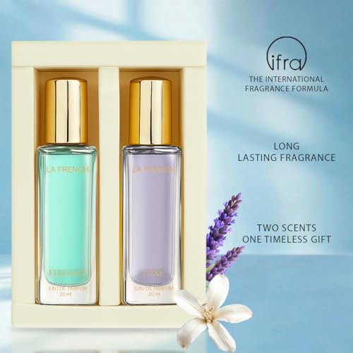 Image of La French Unisex Perfume Gift Set Elegant & Luxe | Long Lasting Eau De Parfum | Perfume for Men & Women | Premium Travel Size Perfumes | Set 2x20ml | Fragrance Set
