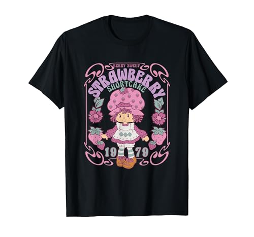 Strawberry Shortcake Berry Sweet Seventies Poster T-Shirt, Men, Black, Small