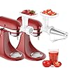Fruit & Vegetable Strainer Attachment Set for KitchenAid Stand Mixer, Includes Food Grinder Attachment with Sausage Stuffer Tubes and Juicer Auger, Meat Grinder Attachment for KitchenAid by InnoMoon