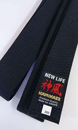 Kamikaze Cotton Black Belt Special Thick, Premium Quality - 6/310 cm