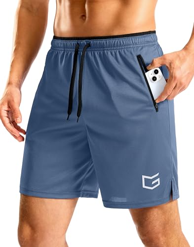 Image of G Gradual Men's Gym Workout Shorts Zipper Pockets 5 inch / 7 inch Quick Dry Breathable Runing Athletic Short for Men