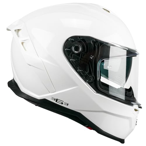 Casque intégral CGM 363A Shot Mono Blanc taille L 59-60cm pour scooter moto