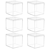 Cube Carré En Acrylique Transparent Avec Couvercles, Boîte-cadeau Boîte