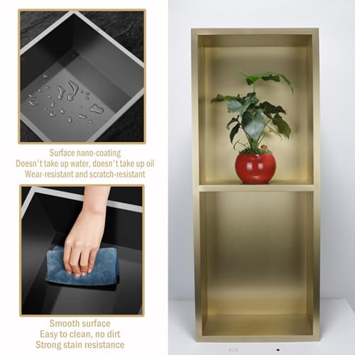 Niche de douche 32x32 cm sans carrelage pour mur étanche