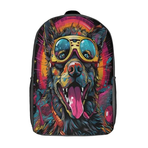 Sac à dos enfants motif chien 43cm de hauteur idéal pour ranger les grands livres scolaires