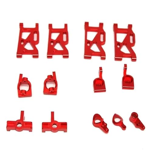 RC���f���̏C�� For Wltoys 144001 1/14 RC�J�[�p�X�e�A�����O�X�C���O�A�[���x�[�XC���A�n�u�V�[�g�A�Z���u���A�b�v�O���[�h�p�[�c(Red)