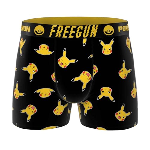FREEGUN Boxer Homme Pokemon (XL, Pika Face PKM19)