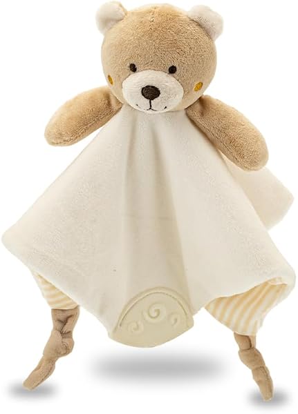 Teorema GOGO - Orsetto Dou Dou Morbido – Pupazzo Neonato da Appendere Passeggino/Culla – Peluche Morbido per Primi Mesi 0+ – Idea Regalo Nascita - 4