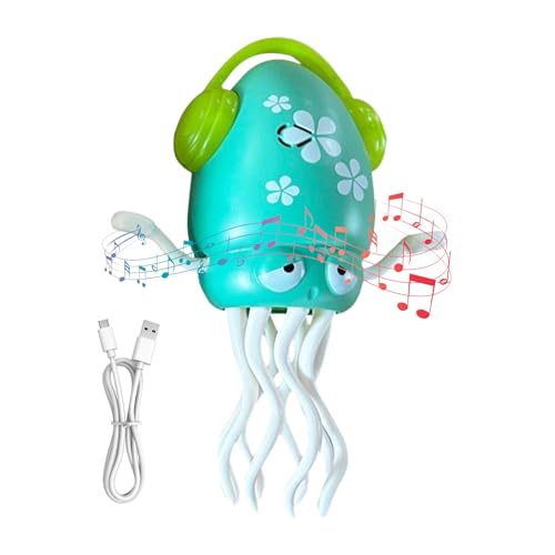 電動タコおもちゃ | LEDライトと音楽付きの発達支援タコ - 知育玩具 教室 幼稚園 旅行 自宅 学校 リビングルーム用 - リビングルームや寝室でも楽しめる