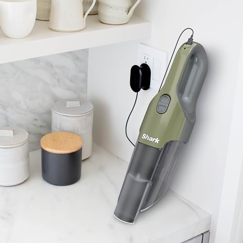 Shark Cyclone Handheld Vacuum - HyperVelocity Suction, Lightweight 1.6 lbs, XL Dust Cup, USB Charging, 8" Crevice Tool, Washable Filter, Green/Grey CH700C (Canadian Version) by Shark - Image 4