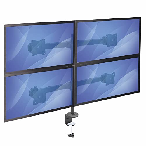 Support sur mât réglable en hauteur StarTech.com inclinaison pivotement 4 écrans