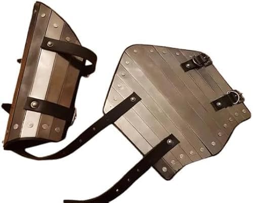 Handcrafted 18 Gauge Steel Splint Combat Bracers – Authentic Medieval Arm Armor for Knights & Warriors – Ideal for SCA, LARP, Cosplay, Reenactments & Collectors