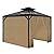 aonear Gazebo Privacy Curtains 10' x 12' with Zipper 4-Panels Side Wall Universal Replacement for Patio, Outdoor Canopy, Garden and Backyard (Curtain Only)