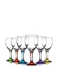 Carnival Color, Wine Glass 10 OZ， Set of 6 - 10 OZ