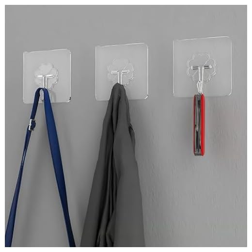 10 PCS Transparent Adhesive Wall Hooks, Heavy Duty No-Drill for Home, Bathroom, Kitchen, and Office