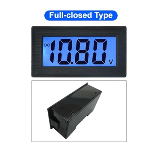 Medidor de voltaje digital LCD de dos cables YB5135D semicerrado para sistemas CC 3.5-20V 4
