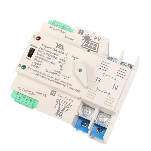 Commutateur de transfert automatique ATS 3P 63A pour système photovoltaïque W2R