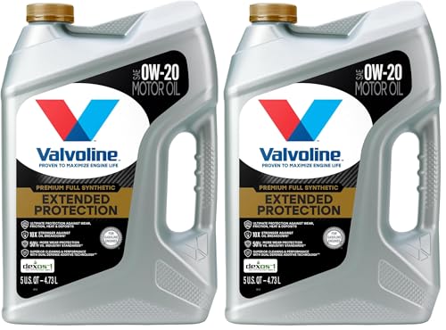 Valvoline Extended Protection Full Synthetic Motor Oil SAE 0W-20 5 QT (Pack of 2)