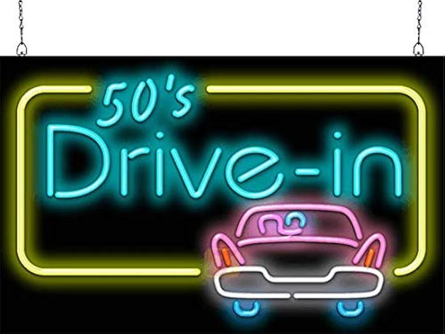 50's Drive In Neon Sign - Large Size - 32