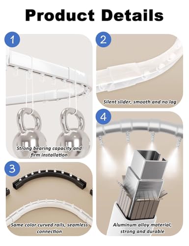 Tringle à rideau de douche extensible sans perçage pour petits espaces - 6