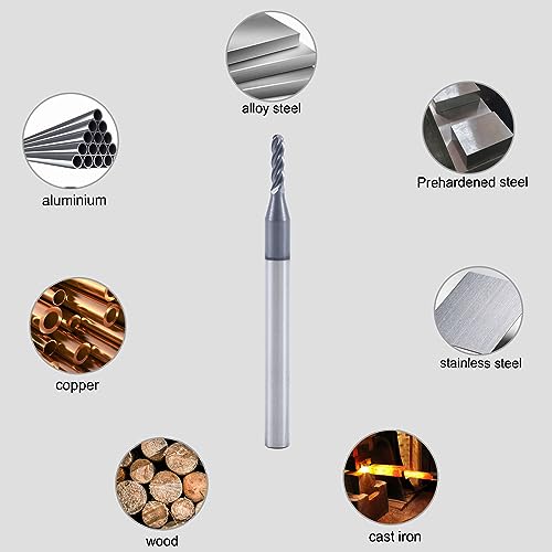 Xyunenz BE4F5-1-16 Isb Ball Nose End Mill Cutter thumb #3