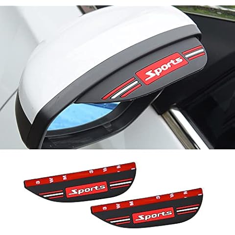 Banseko 2 Pieces Mirror Rain Visor Eyebrow,Side Mirror Visor Rain Guards,Universal Car Rear View Mirror Rain Cover,Waterproof Auto Mirror Rain Visor,Auto Accessories Side Mirror Covers(Sport) Cover