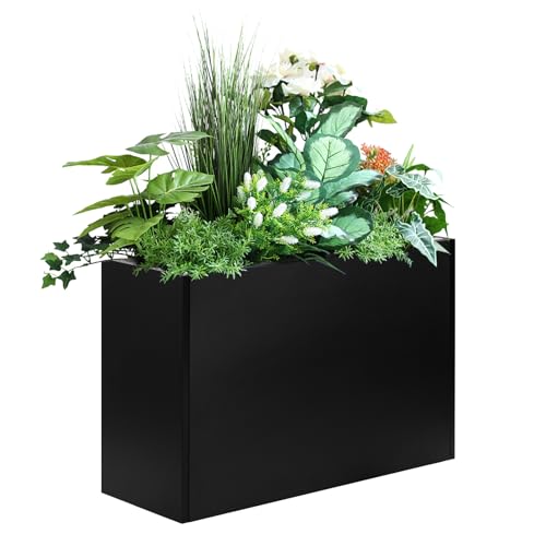 Talustool Heavy-Duty Steel Planter Box 30”x12”x24”, Rust-Resistant Large Outdoor &