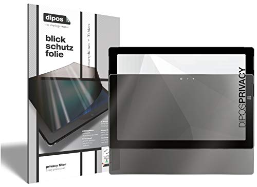I 2-Wege Blickschutzfolie kompatibel mit Microsoft Surface 3 (10.8 Zoll) (Im Hochformat) I Sichtschutz-Folie Display-Schutzfolie Privacy-Screen