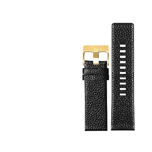 Bracelet de montre ajustement pour DZ7256 cuir litchi large