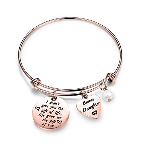 Zuo Bao Stepdaughter Gifts Daughter in Law Bracelet I Didn't Give You The Gift of Life Life Gave Me The Gift of You Step Daughter Gifts from Stepmom (Bracelet RG)