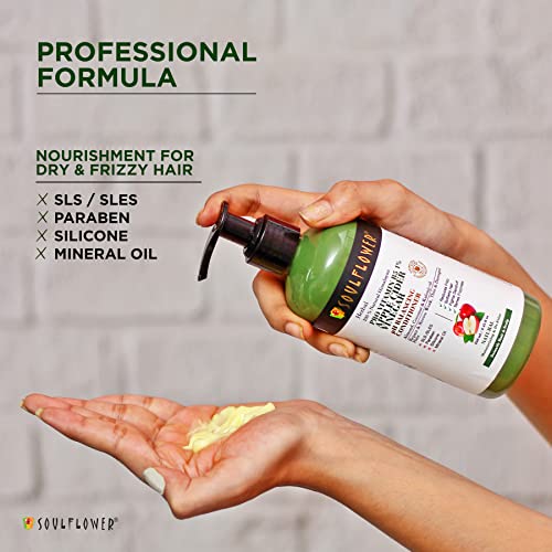 Soulflower Apple Cider Vinegar Conditioner | Stronger & Shiner Hair, Tangle & Frizz-Free Hair, Anti-Dandruff, Moisturization | 1% Pro-Vitamin B5, Almond, Coconut & Kalonji Oil | 250Ml #TOP1