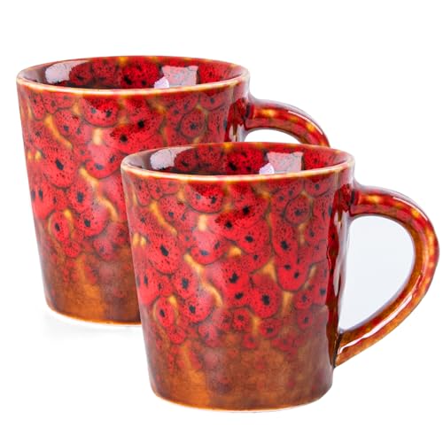 YINUOWEI 4.2 oz Espresso Cups Set of 2, Ceramic Coffee Mugs Demitasse Cups