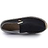 Alexis Leroy Flat Espadrilles for Men Slip On Canvas Shoes Solid Color Black 22ss 11 UK #4