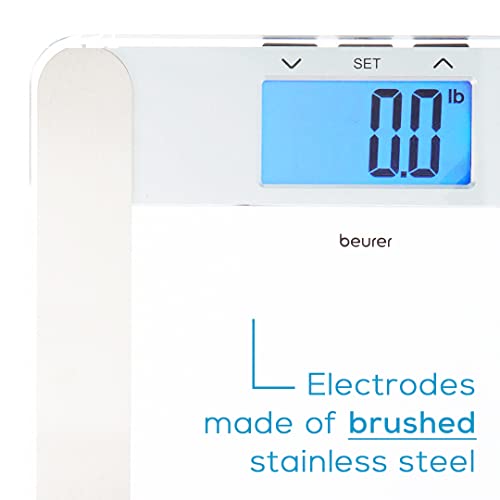 Beurer Bf221 Body Fat Scale | Xl Digital Weight Scale & Body Fat Analyzer | Measures Body Weight, Body Fat, Body Water, Bone Mass & Muscle% | Auto Recognition, 10 Memory Spaces | For Weight Control #TOP4