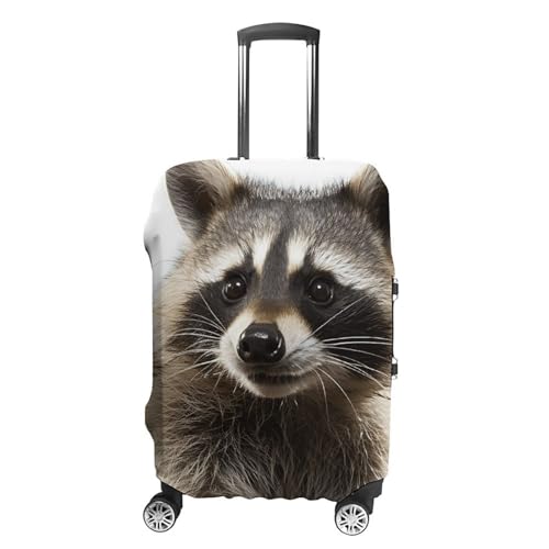 Hairy Raccoon Luggage Cover Washable Elastic Suitcase Cover, Anti Scratch Personalized Suitcase Protectors, Fashion Baggage Covers For Travel