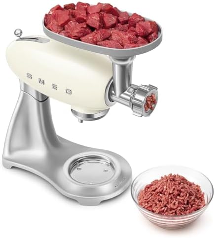 Smeg, SMF04CREU mutfak robotu, 10 hız kademesi, Smooth Start sistemi ve denge fonksiyonu, 4,8 litrelik karıştırma kabı, motor emniyeti, 2 çırpma teli ve yoğurma kancası dahil, 800 W, krem rengi - Görsel 7