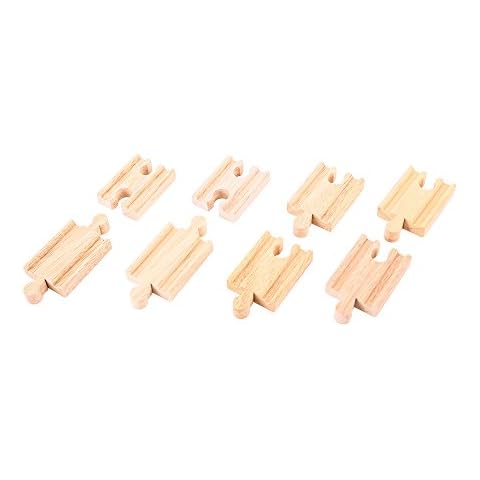 Bigjigs Rail Mini Track (Pack of 8) - Other Major Wooden Rail Brands are Compatible Cover