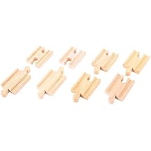 Bigjigs Rail Mini Track Pack of 8 - Other Major Wooden Rail Brands are Compatible