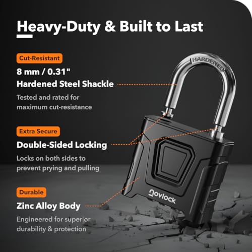 Outdoor Combination Locks – Heavy Duty, Large, Weatherproof Padlocks with Code – for Gates, Fences, Sheds, Lockers, Cabinets, Storage Units – 2-Pack, Black by NovLock - Image 4