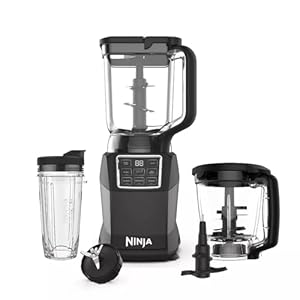 Ninja Kitchen System with Auto-iQ Boost™ – High-Performance Blending and Nutrient Extraction – 72 oz. Total Crushing Pitcher, 5-Cup Processor Bowl, 24 oz. Nutri Ninja Cup Ninja Kitchen System with Auto iQ Boost–High Performance Blending and Nutrient Extraction–72 oz Total Crushing Pitcher 5 Cup Processor Bowl 24 oz Nutri Ninja Cup