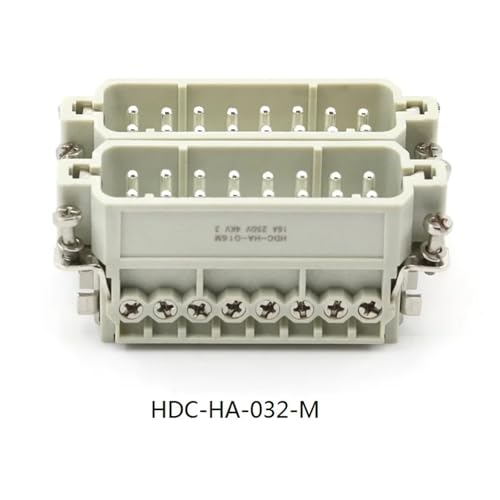 Conector resistente de 32 pines lateral con diseño compacto de alta seguridad 10A 4