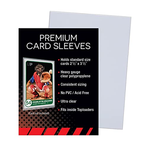 Ultra Pro 330802 Premium Clear 100Ct. Card Sleeves To Protect Sports Cards, Baseball / Football Cards, And Collectible Cards thumb #1