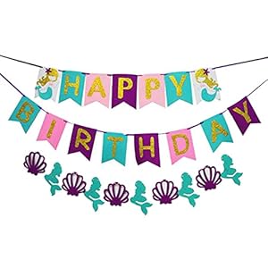 Verjaardagsdecoratie Met Happy Birthday Banner Zeemeermin Verjaardag Banner Gelukkige Verjaardag Banner Garland Voor…