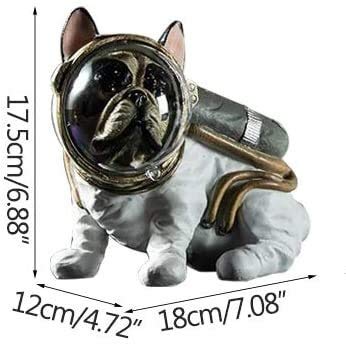 Chien d'astronaute statue abstraite en résine pour décor de bureau moderne